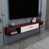 EGOMED Meuble TV Flottant Meuble TV Flottant, Étagère TV Flottante Support Mural Unité de Divertissement Console TV Suspendue