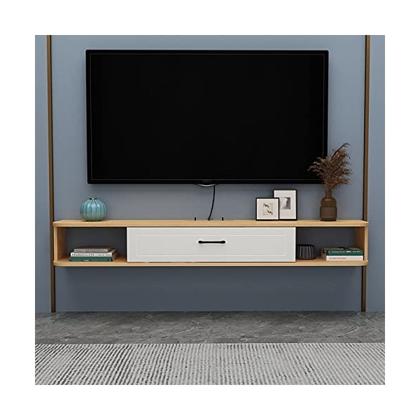 EGOMED Meuble TV Flottant Meuble TV Flottant, Étagère TV Flottante Support Mural Unité de Divertissement Console TV Suspendue