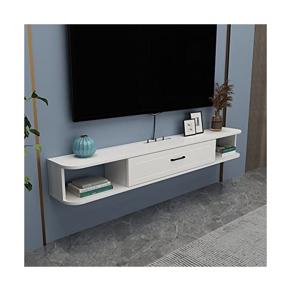 EGOMED Meuble TV Flottant Meuble TV Flottant, Étagère TV Flottante Support Mural Unité de Divertissement Console TV Suspendue