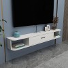 EGOMED Meuble TV Flottant Meuble TV Flottant, Étagère TV Flottante Support Mural Unité de Divertissement Console TV Suspendue