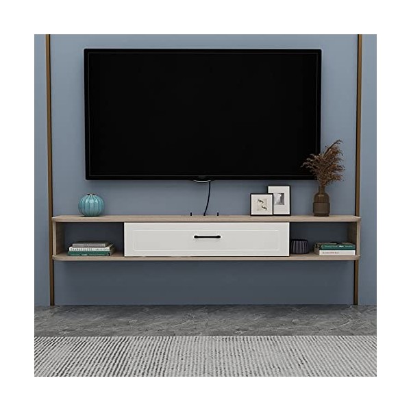 EGOMED Meuble TV Flottant Meuble TV Flottant, Étagère TV Flottante Support Mural Unité de Divertissement Console TV Suspendue
