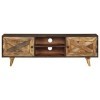 vidaXL Meuble TV Bois de Manguier Massif Salon Mobilier TV Armoire TV Table TV