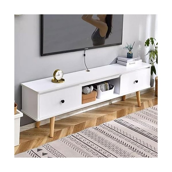 KOWJIFH Meuble TV pour téléviseurs, Meuble TV avec Espace de Rangement, Meuble TV Mural, étagère TV Flottante, étagère Murale