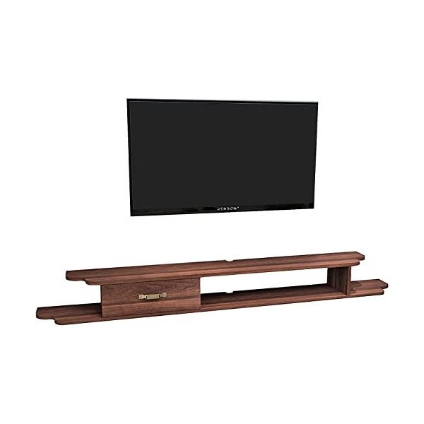 EsEntL Meuble TV Mural Console Multimédia Murale, Meuble TV Flottant Asymétrique, Étagères de Rangement Murales, Meuble TV 47