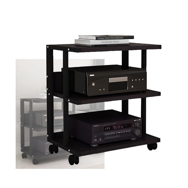 Armoire De Rangement Multimédia, Support Audio Amovible À 3 Niveaux, Support De Lecteur Multimédia, Support De Rangement Ouve