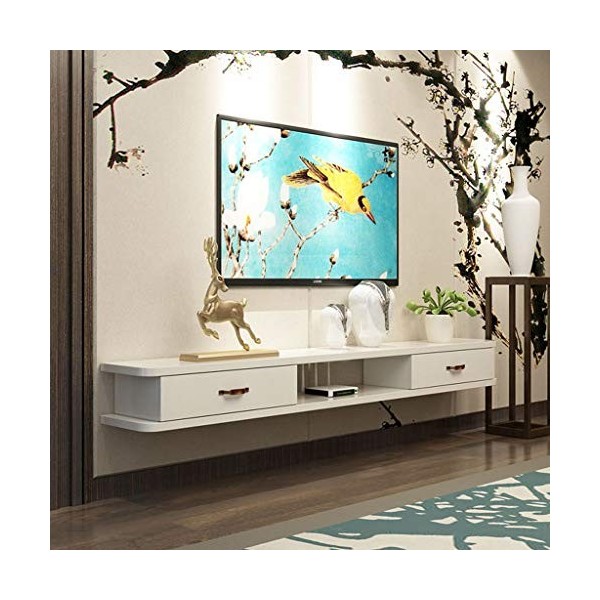 Flottant Audio/Vidéo TV Stand Montage Mural Meuble TV Media Console TV étagère Murale Media Console Murale Fond étagère de Ra