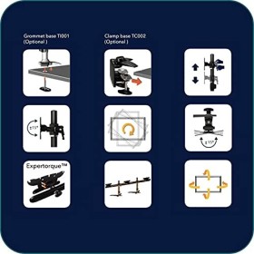 Aavara DS610 Pied Hexa pour écran Plat TV 48 kg 61 cm 24" 81,3 cm 32" 100 x 100 mm 200 x 100 mm