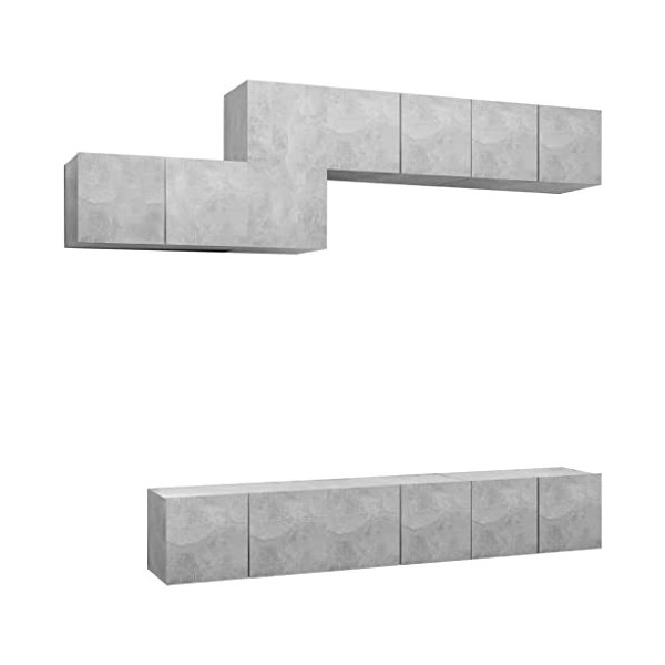 Meuble TV, Meuble TV Suspendu, Meuble TV Blanc, Meuble TV Industriel, Meubles de Salon, Salon, Chambre, Cadre en Acier, vidaX