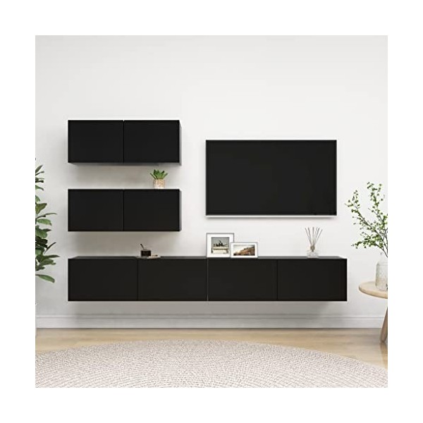 Meuble TV,Étagère TV Flottante, Support de Télévision Flottant Fixé au Mur Centre de Console Multimédia de Divertissement Gra