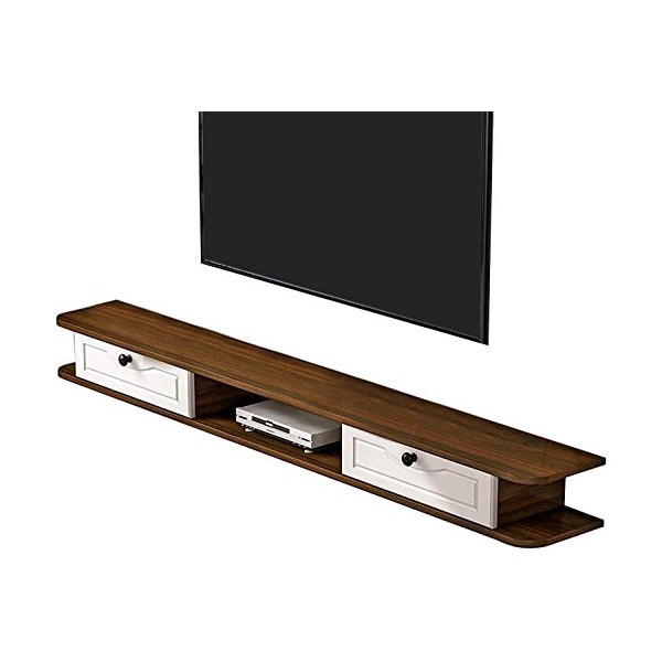 EsEntL Meuble TV Mural Console Multimédia Meuble TV Mural, Étagère de Composant de Meuble TV Flottant 100/120/140Cm, Étagère 