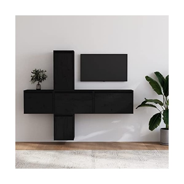 VEEKI Meuble TV, Meuble TV Suspendu, Meuble TV Industriel, Meuble TV Bois, Meuble Chambre, Convient pour Salon ou Chambre, Me