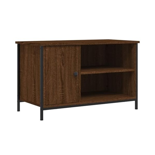 JUNZAI Meuble TV Chêne Marron 80x40x50 cm Bois dingénierie,Meuble TV Longueur,Meuble Bas Salon,Meubles De Salon TV