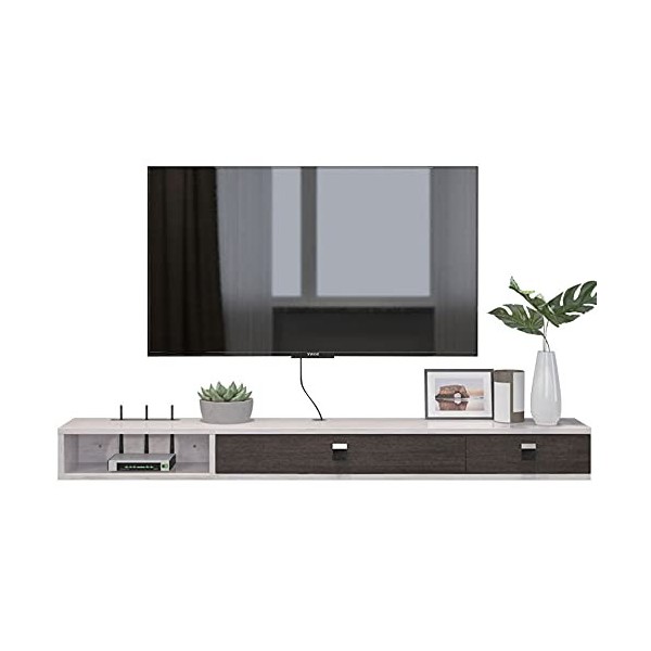 Table TV Flottante, Routeur de Console de Jeu, Support DVD, Support Central de Divertissement, Support TV Pour Console Multim