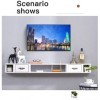 BAIHAO Cadre De Rangement Mural pour Meuble TV À Suspendre, Meuble TV Flottant, avec Tiroirs pour Boîtier De Câble Satellite 