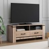 IDMarket - Meuble TV Idaho 2 tiroirs Design Contemporain 113 cm