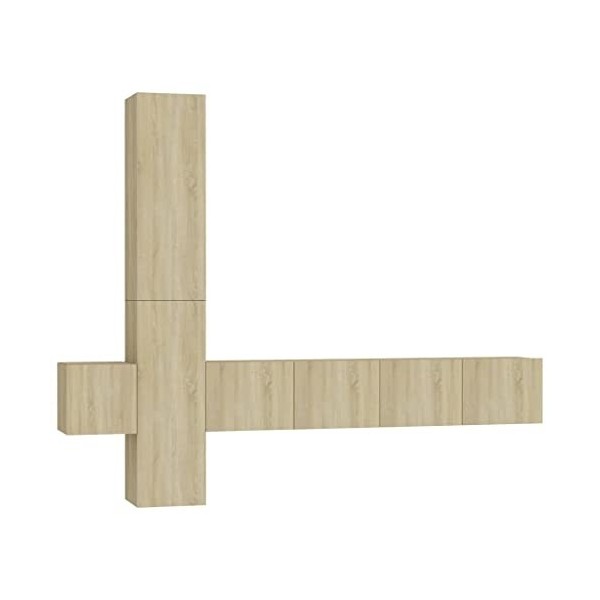 VEEKI Meuble TV, Meuble TV Suspendu, Meuble, Meuble TV avec Rangement，Meuble Industriel, Convient pour Salon ou Chambre, Ense