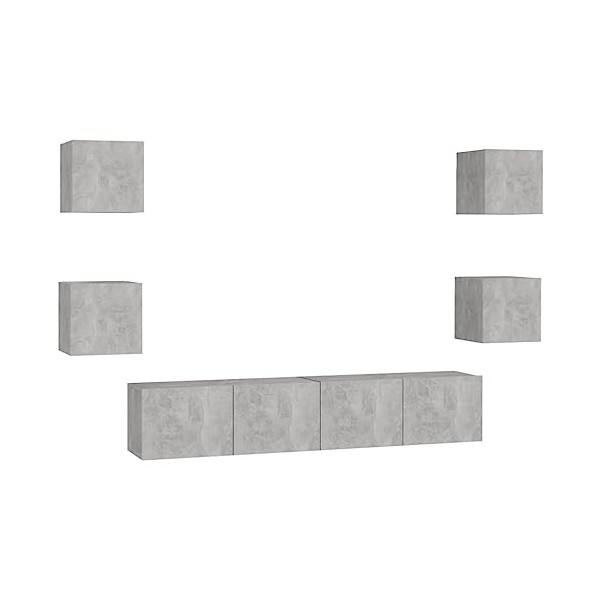 VEEKI Meuble TV, Meuble TV Suspendu, Meuble, Meuble TV avec Rangement，Meuble Industriel, Convient pour Salon ou Chambre, Ense