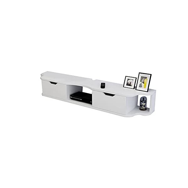 EsEntL Meuble TV Décodeur, Meuble TV Flottant, Centre de Loisirs de Salon, Convient pour Hôtel/Chambre, 120 * 23 * 15 cm Cou