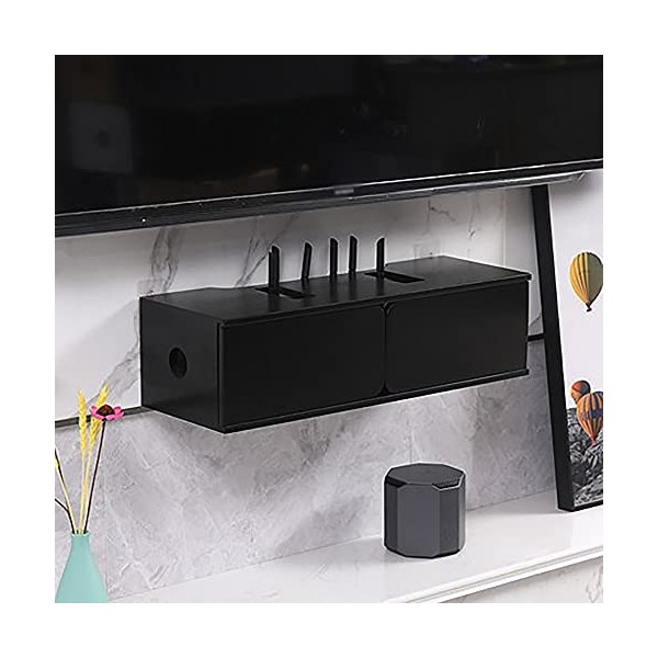 WebErt Meuble TV Flottant, Meuble TV Flottant, Meuble TV, Center multimédia Mural pour décodeur de câble, routeur, décodeur H