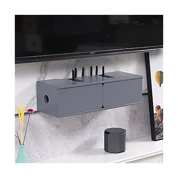 WebErt Meuble TV Flottant, Meuble TV Flottant, Meuble TV, Center multimédia Mural pour décodeur de câble, routeur, décodeur H