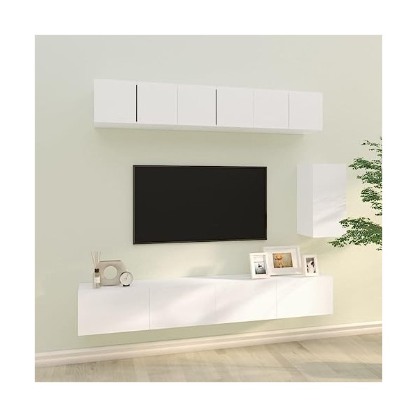VEEKI Meuble TV, Meuble TV Suspendu, Meuble TV Industriel, Meuble TV Bois, Meuble Chambre, Convient pour Salon ou Chambre, En