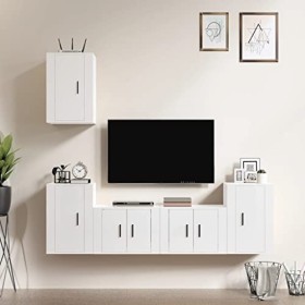 VEEKI Meuble TV, Meuble TV Suspendu, Meuble TV Industriel, Meuble TV Bois, Meuble Chambre, Convient pour Salon ou Chambre, En