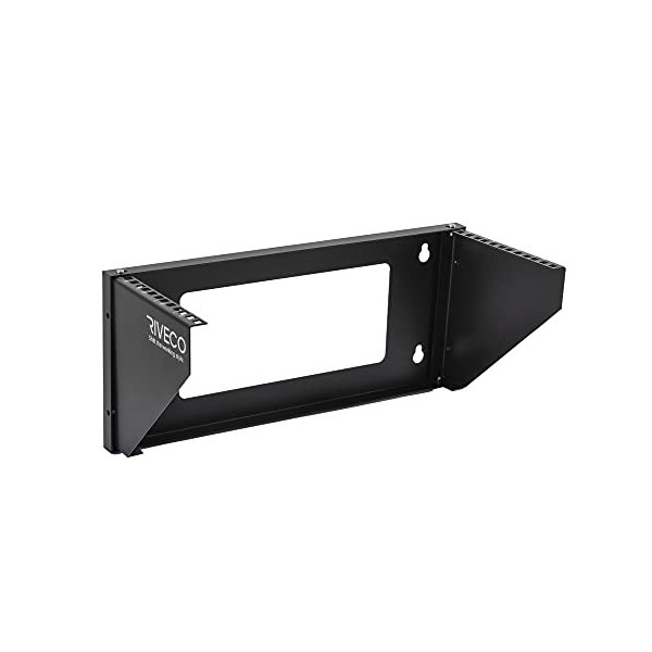RIVECO Support mural 4U pour réseau | Charge lourde renforcée de 29,9 à 44,9 kg – Petit support de serveur vertical et horizo