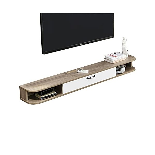 EsEntL Meuble TV Mural Meuble TV Flottant, Console multimédia Murale, étagère de Rangement multimédia pour Salon, Chambre à C