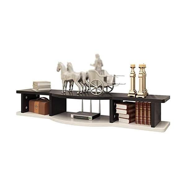 LILUKO Meuble TV Flottant, Meuble De Rangement Ouvert pour Meuble TV Set-Top Box Étagère Murale, Économisez De lespace Sapp