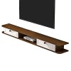 Étagère Flottante pour Meuble TV, 39,3/47,2/55. Console de Centre de Divertissement multimédia Murale 1 po avec 2 Portes, Meu