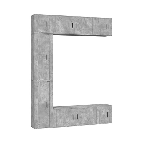 vidaXL Ensemble de Meubles TV 7 pcs Blanc Bois dingénierie