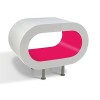 Zespoke Design Retro Blanc et Rose Table Basse Cerceau TV/Meuble en Différentes Tailles