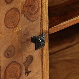 Meuble TV avec 2 Portes | Style Industriel | Rangement matériel télé Audio Video Gaming | 120x30x40cm Marron