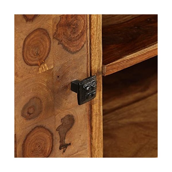 Meuble TV avec 2 Portes | Style Industriel | Rangement matériel télé Audio Video Gaming | 120x30x40cm Marron