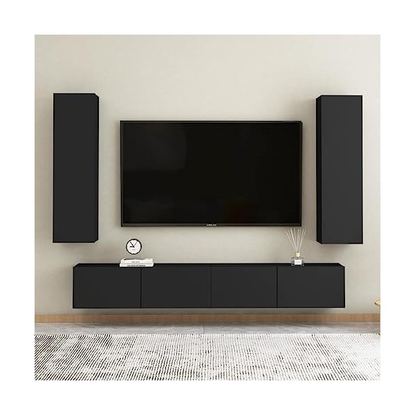 VEEKI Meuble TV, Meuble TV Suspendu, Meuble, Meuble TV avec Rangement，Meuble Industriel, Convient pour Salon ou Chambre, Ense