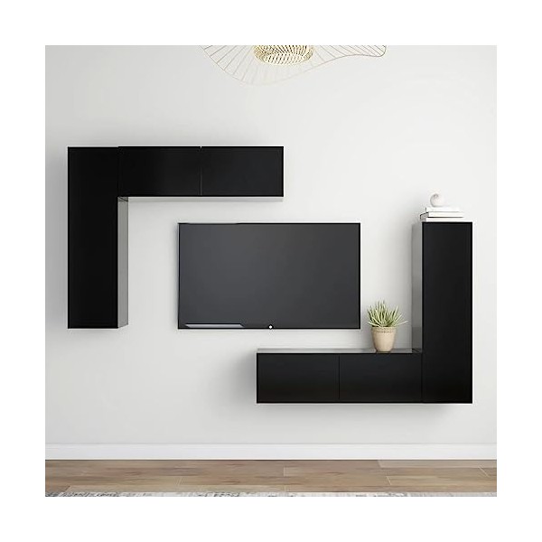 VEEKI Meuble TV, Meuble TV Suspendu, Meuble, Meuble TV avec Rangement,Meuble Industriel, Convient pour Salon ou Chambre, Ense