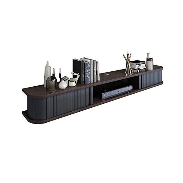 XIBANY Console Média Murale, Étagère De Composants De Meuble TV Flottant, Étagère De Stockage Murale Et Vidéo, Meuble De Rang