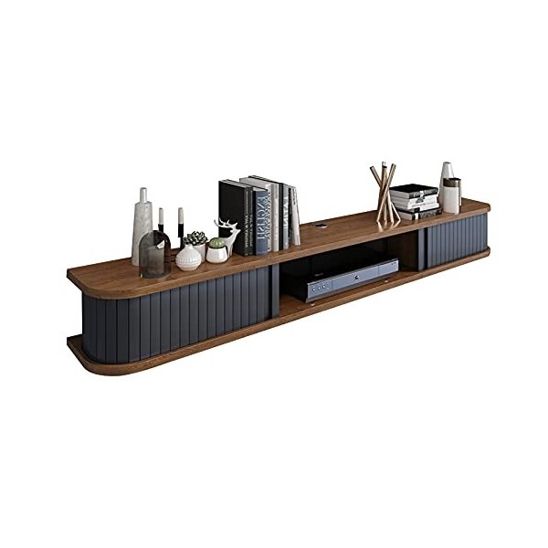 XIBANY Console Média Murale, Étagère De Composants De Meuble TV Flottant, Étagère De Stockage Murale Et Vidéo, Meuble De Rang