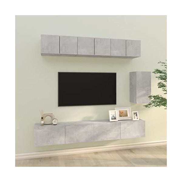 VEEKI Meuble TV, Meuble TV Suspendu, Meuble TV Industriel, Meuble TV Bois, Meuble Chambre, Convient pour Salon ou Chambre, En