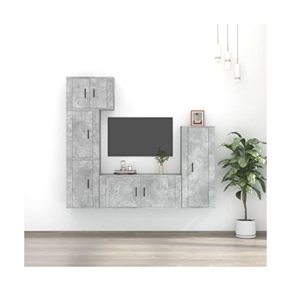 VEEKI Meuble TV, Meuble TV Suspendu, Meuble TV Industriel, Meuble TV Bois, Meuble Chambre, Convient pour Salon ou Chambre, En