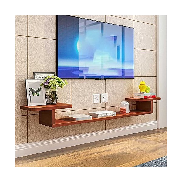 YokIma Meuble TV Flottant, Console TV pour Salon, Salle de Divertissement, Bureau, Unité de Divertissement Murale avec Rangem