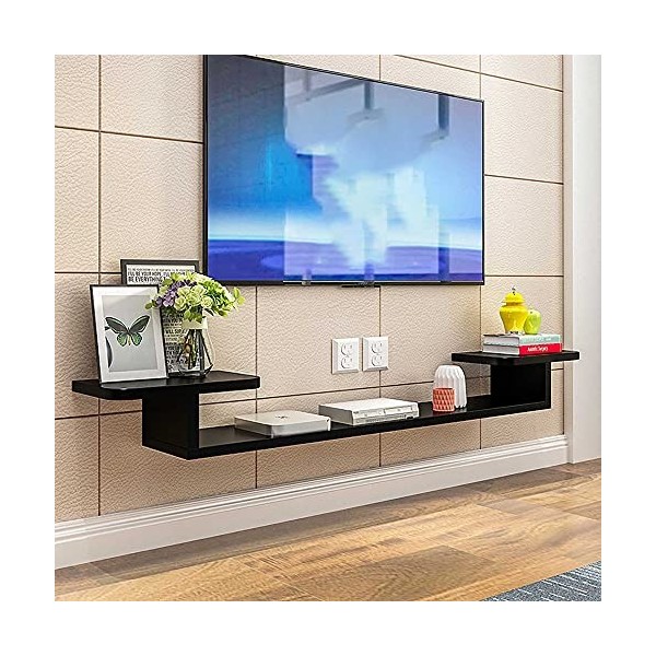 YokIma Meuble TV Flottant, Console TV pour Salon, Salle de Divertissement, Bureau, Unité de Divertissement Murale avec Rangem