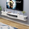 YokIma Meuble TV Flottant Meuble TV Mural,Étagère de Rangement Murale avec Tiroirs pour Boîte de Câble TV Satellite DVD/A / 1