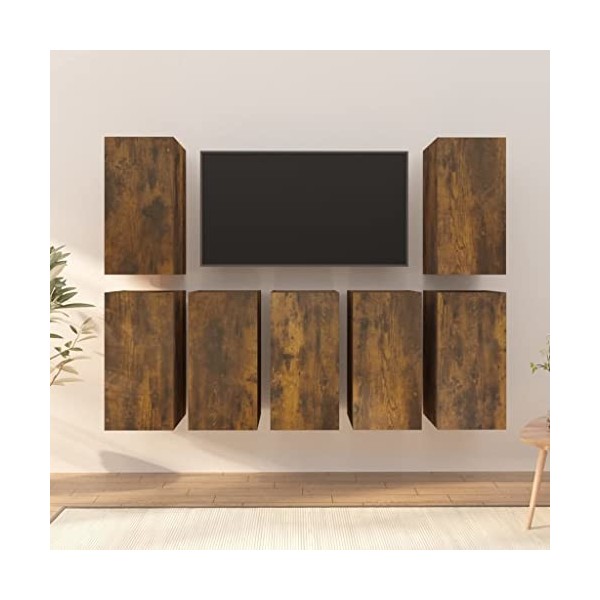 VEEKI Meuble TV, Meuble TV Suspendu, Meuble TV Industriel, Meuble TV Bois, Meuble Chambre, Convient pour Salon ou Chambre, Me