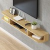 EGOMED Meuble TV Flottant Meuble TV en Bois Composants détagère Flottante Meuble TV Console multimédia Murale Unité Centrale
