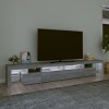 Tidyard Meuble TV avec éclairage LED, meuble TV moderne, meuble TV, meuble TV, meuble TV avec éclairage LED, gris Sonoma 260 