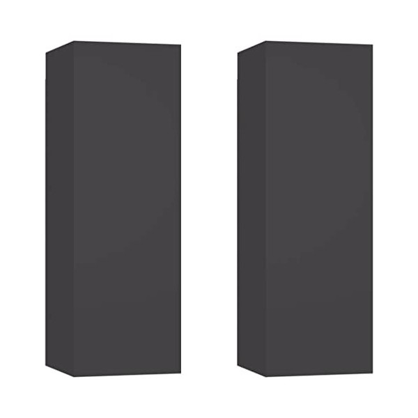 Meubles-TV Meuble TV 2 pièces Gris 30,5 x 30 x 90 cm Bois dingénierie