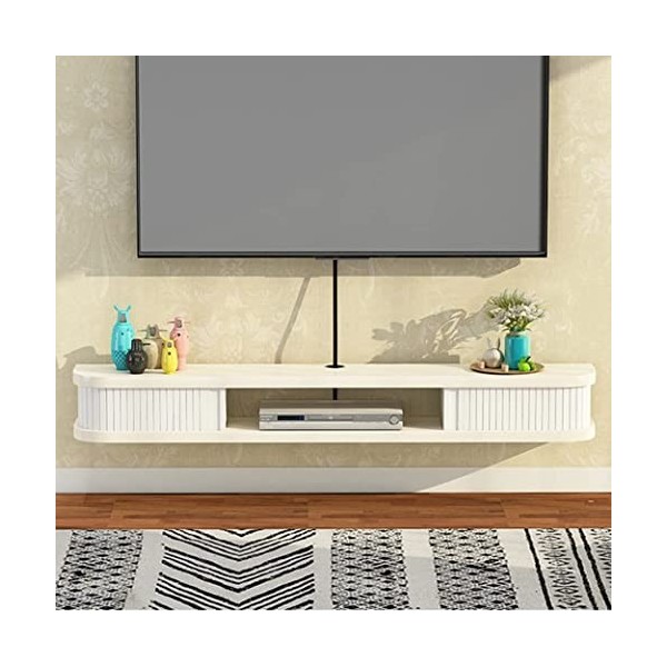 CENAP Meuble TV Flottant étagère TV Murale Centre de Divertissement Console multimédia en Bois Meuble de Rangement Suspendu c