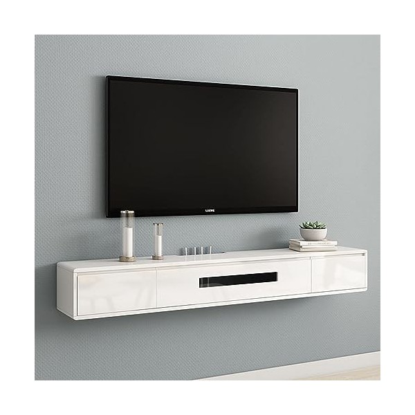 Meuble TV Flottant Mural - Étagère TV Flottante - Meuble TV Suspendu, Meuble TV Pour Centre De Divertissement De Console Mult