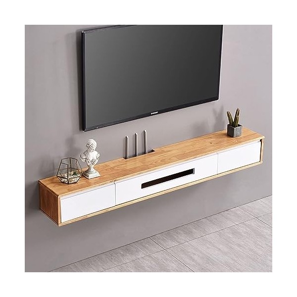 Meuble TV Flottant Mural - Étagère TV Flottante - Meuble TV Suspendu, Meuble TV Pour Centre De Divertissement De Console Mult